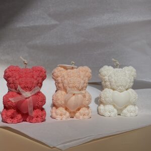 Flower Bear Candles | Love | 100% Natural Soy Wax | Handmade