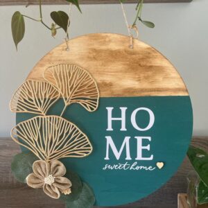 Cercle décoratif en bois Home sweet Home